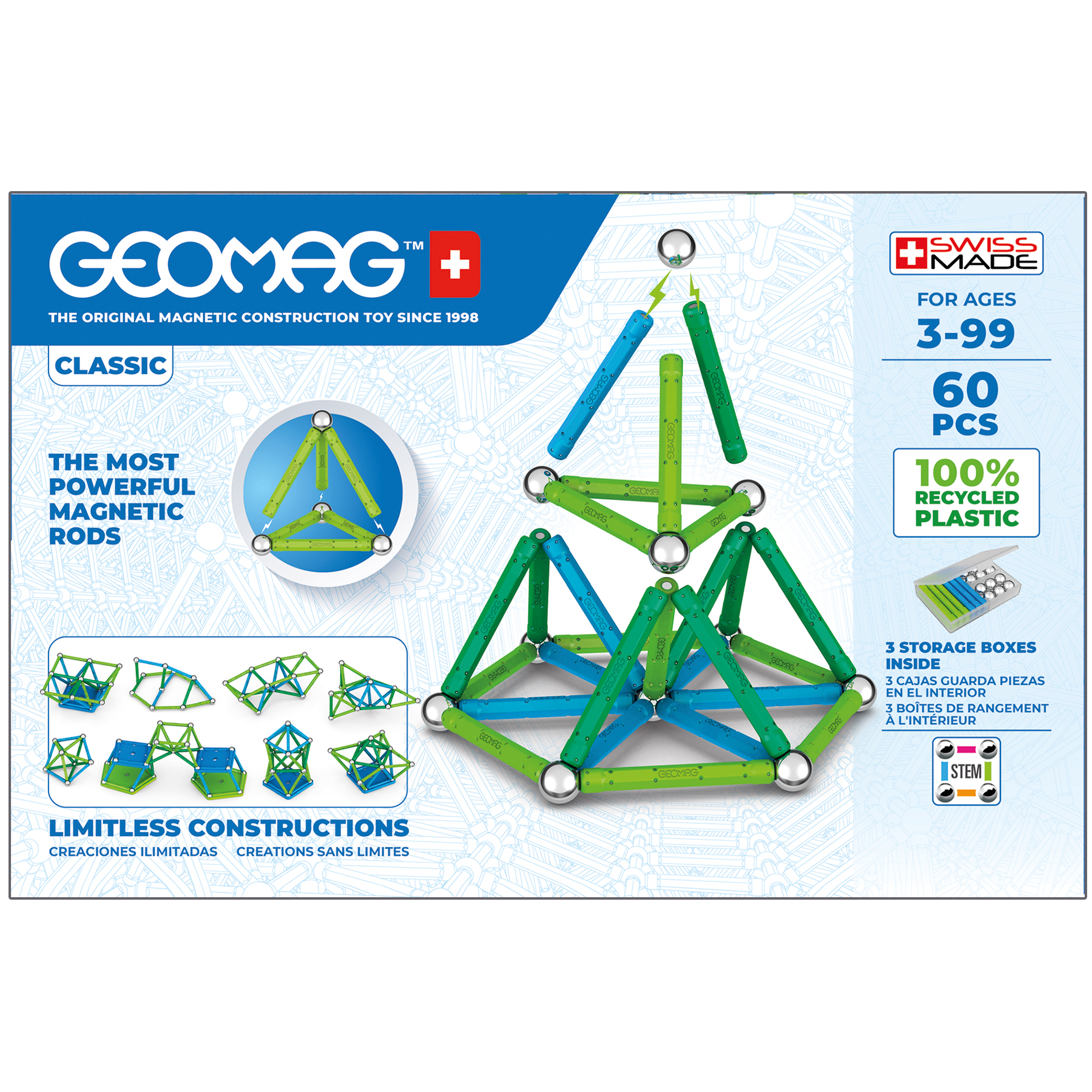 Geomag Geomag Green Line Color, 60 Pieces image number null