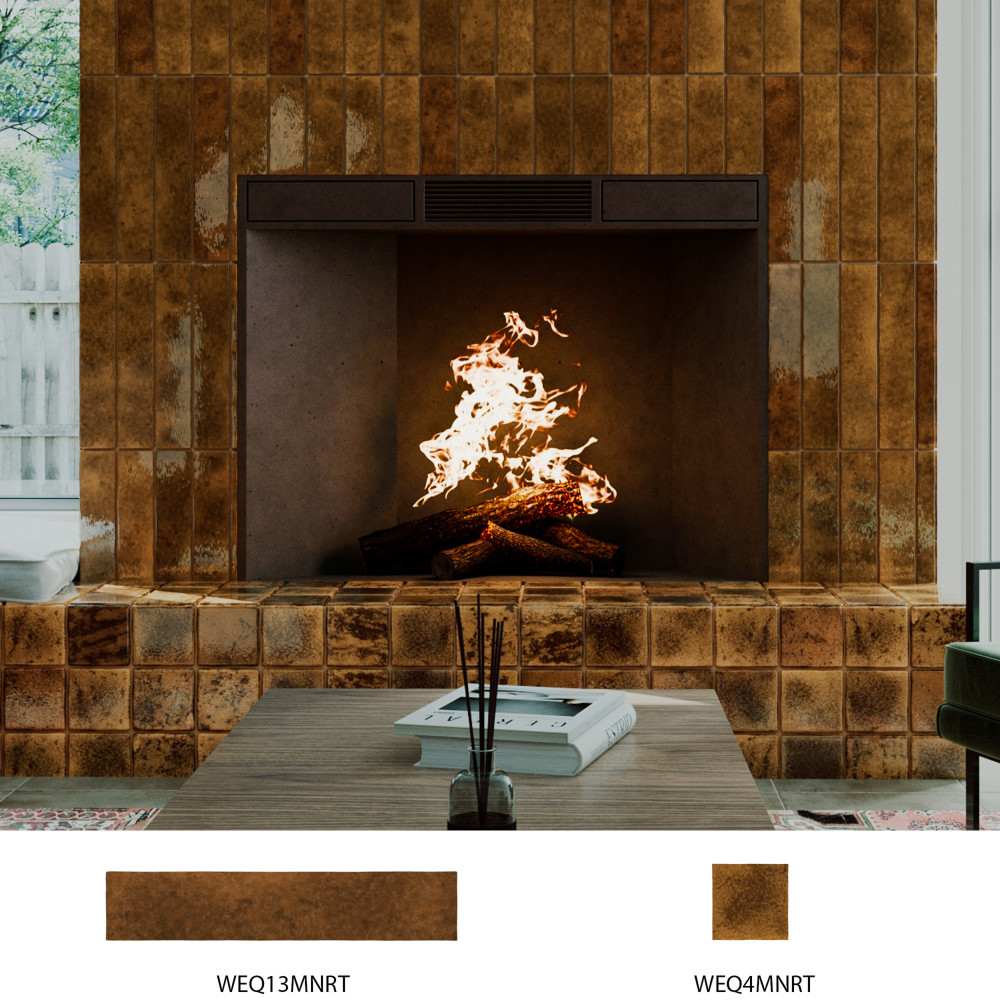 Menorca Rust 4 in. x 4 in. Ceramic Wall Tile
