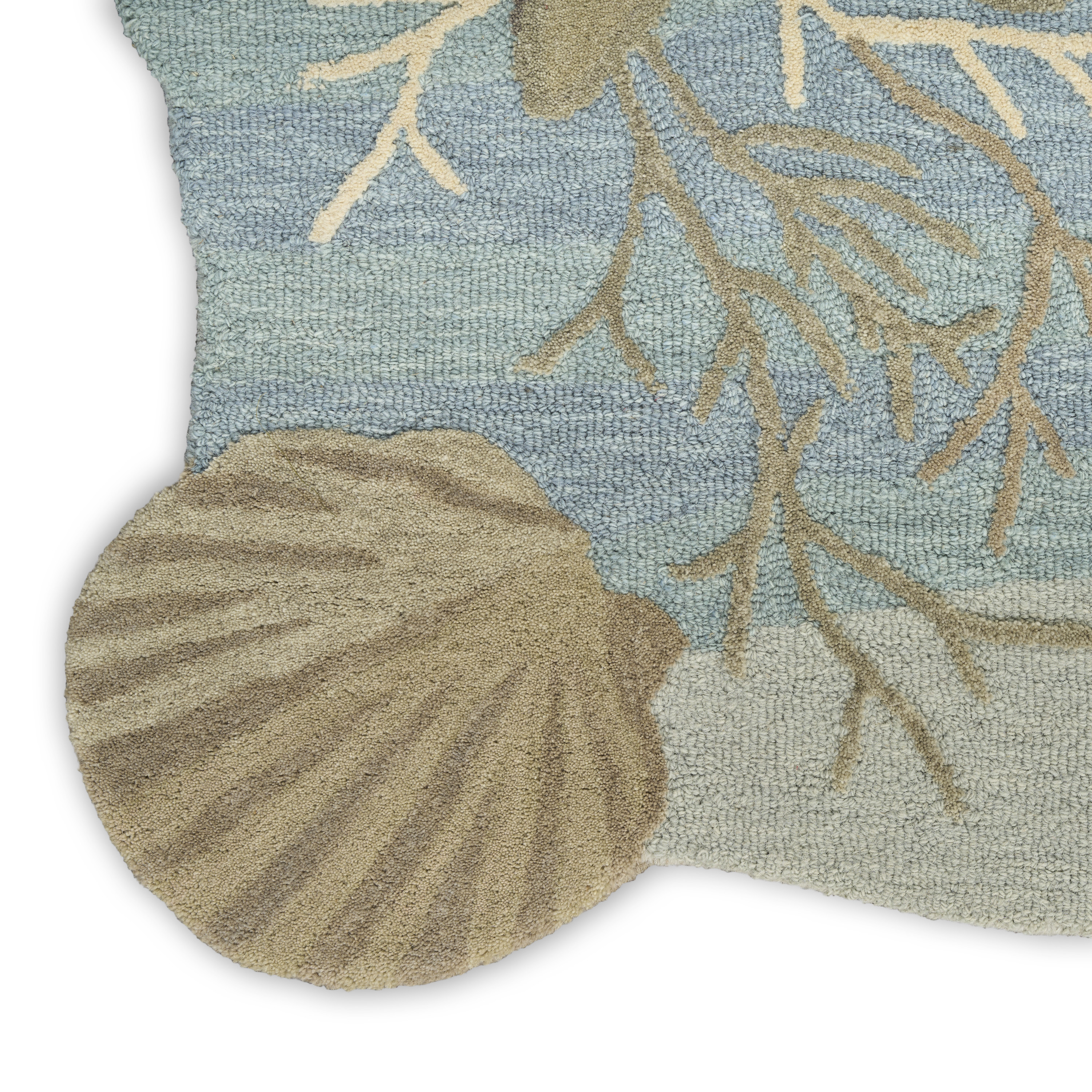 Nourison Waterside 5'3" x 7'3" Blue Coastal, Nautical & Beach Indoor Rug