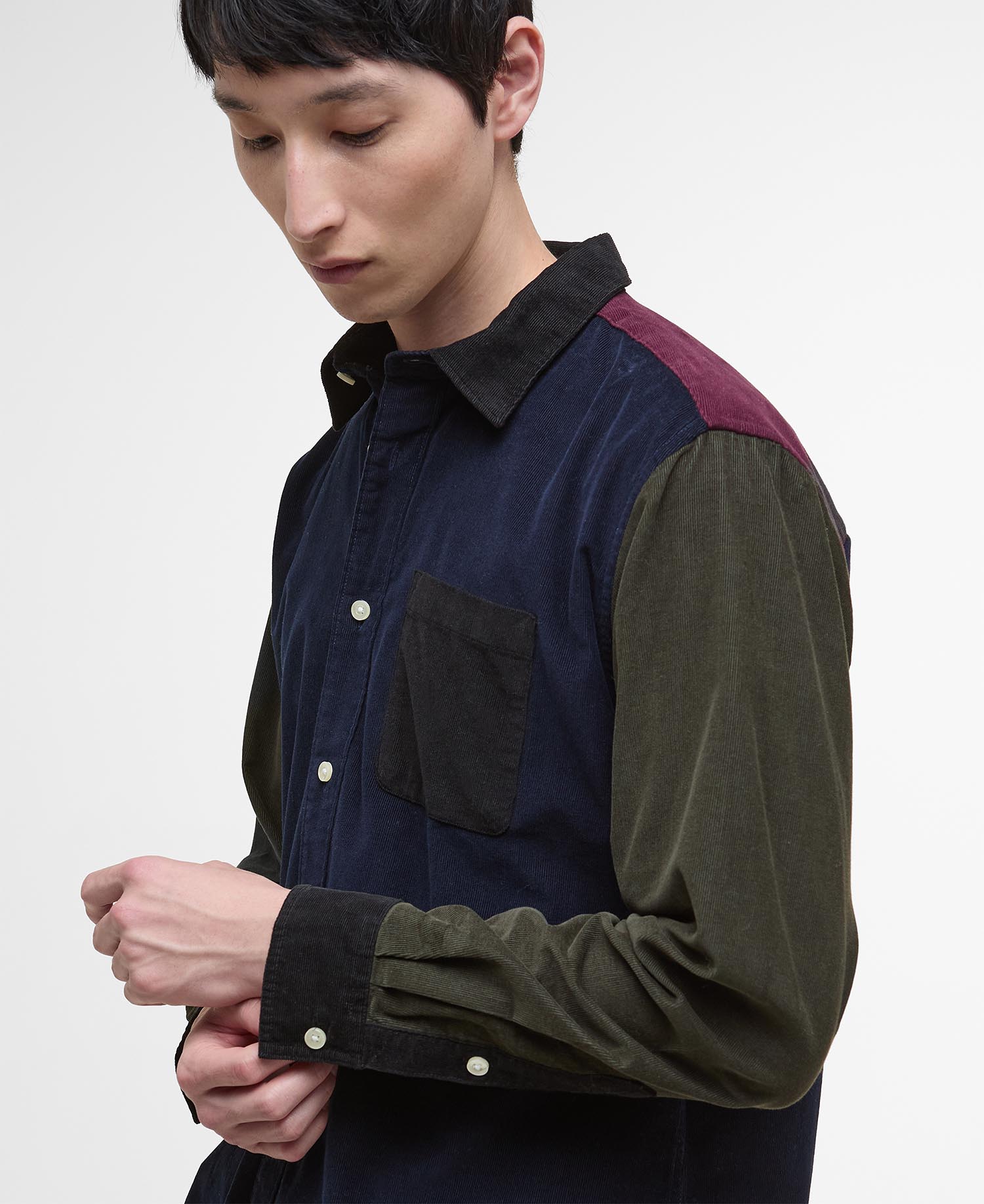 Camicia a coste oversize Patchwork image number 3