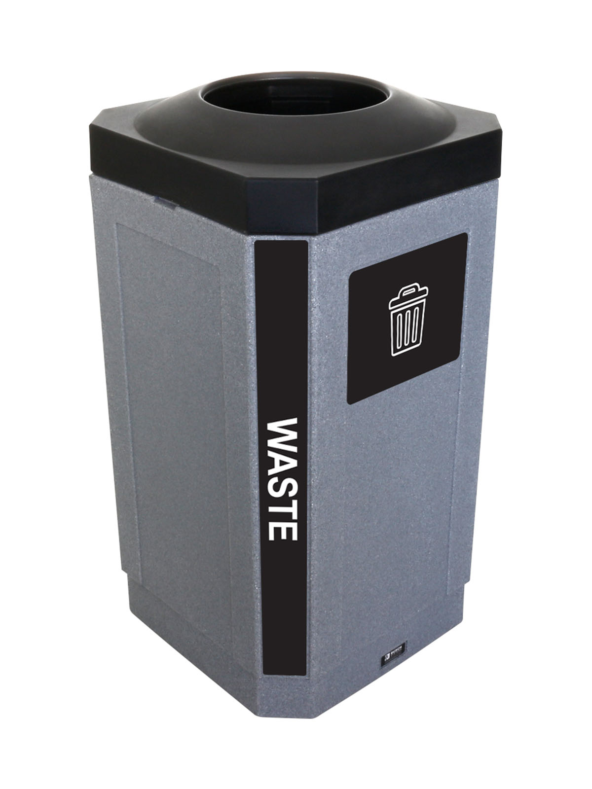 OCTO – Single – Kit – Indoor – Waste – Full – Greystone-Black