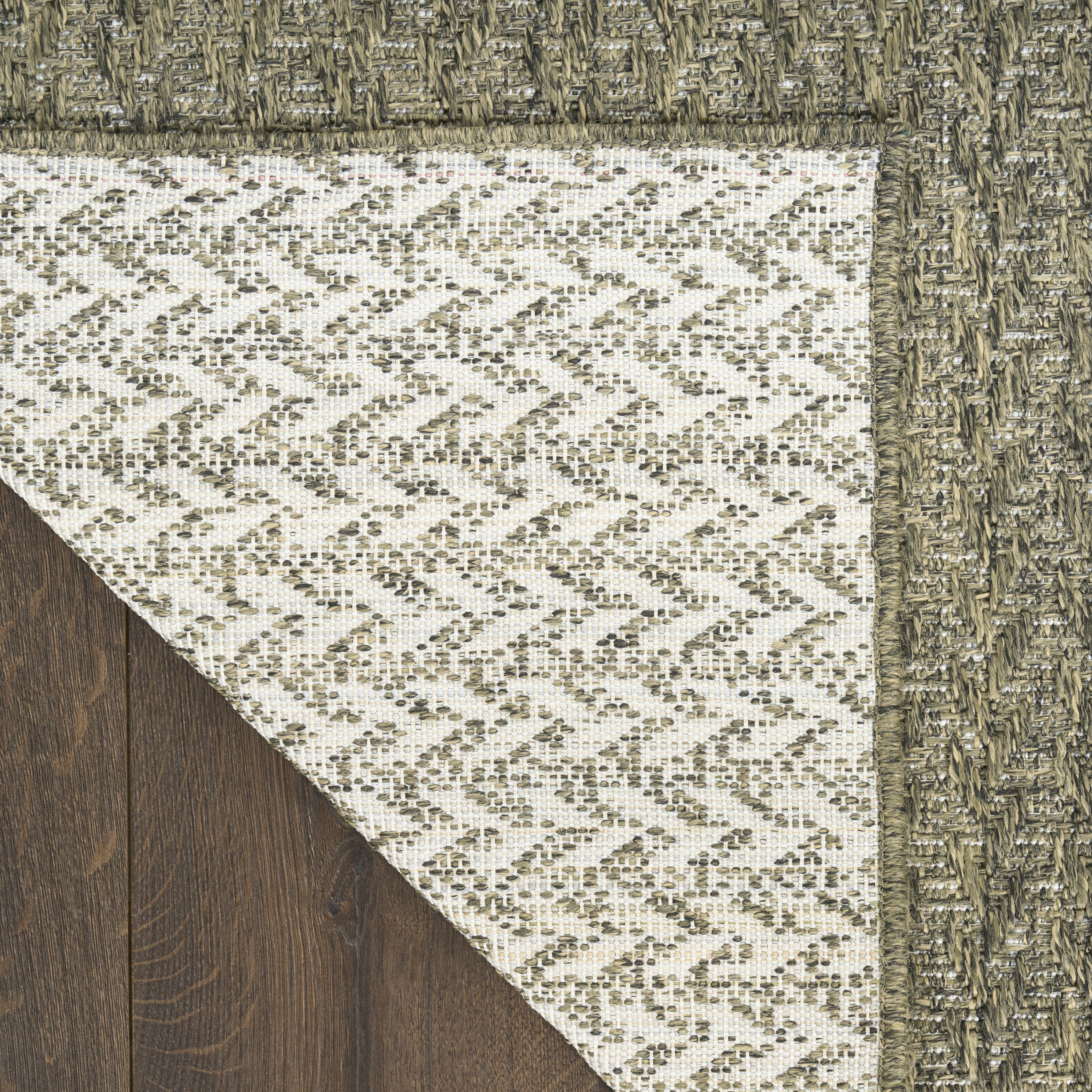Nourison Tulum 2'2" x 8' Olive Outdoor Rug