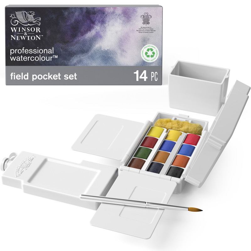 Professional Watercolors, Field Pocket Set, 12 Colors