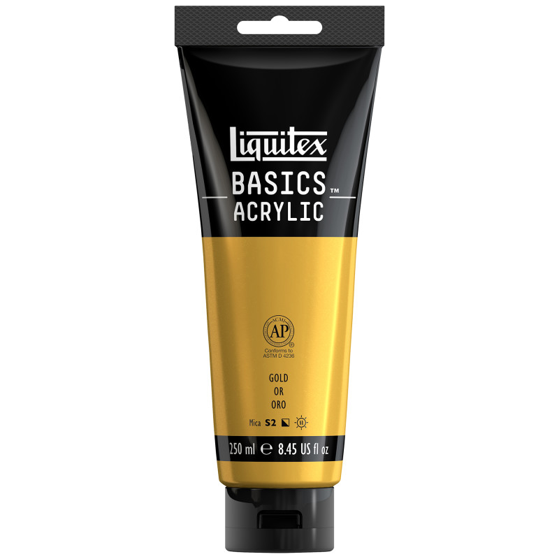 BASICS Acrylic Paint, 250 mL, Tube, Gold