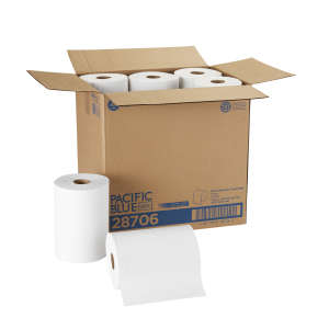 Georgia Pacific, Pacific Blue Basic®, 350ft Roll Towel, 1 ply, White