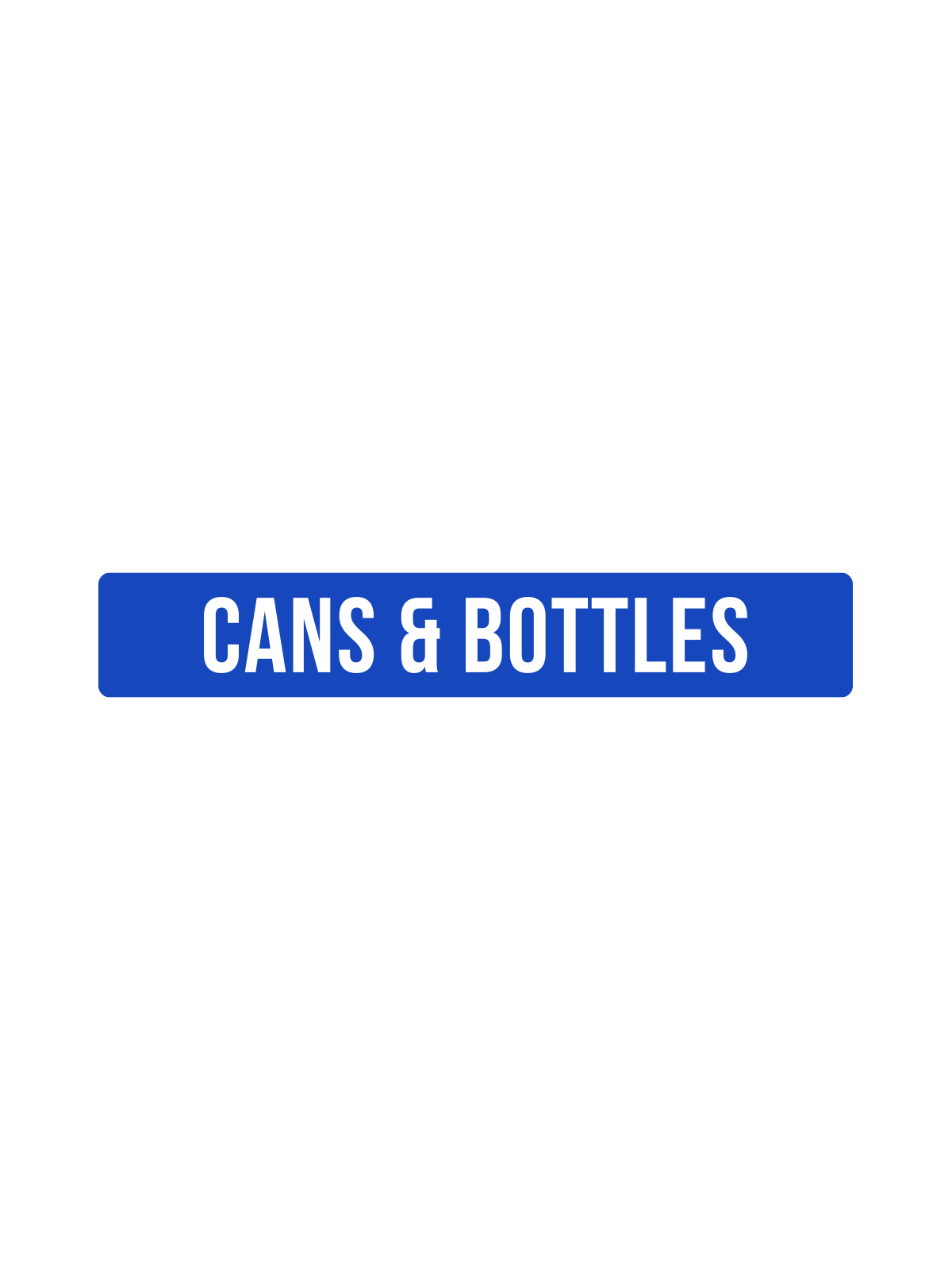 Busch Systems Fusion Series waste and recycling container lid label for cans and bottles