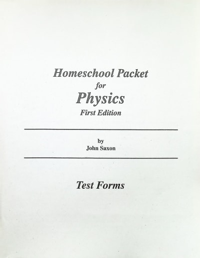 Saxon Physics Consumable Tests