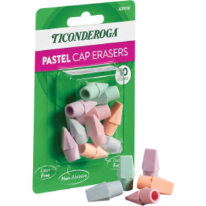 Pastel Cap Eraser, 10 Count