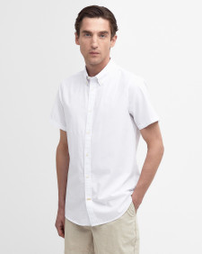 Crest Poplin Tailored Short-Sleeved Shirt Classic White