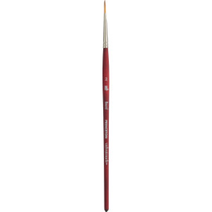 Velvetouch Round Brush, Synthetic Bristles, Short Handle Mixed Media Paintbrush, Scarlet, Size 2, 1 Count