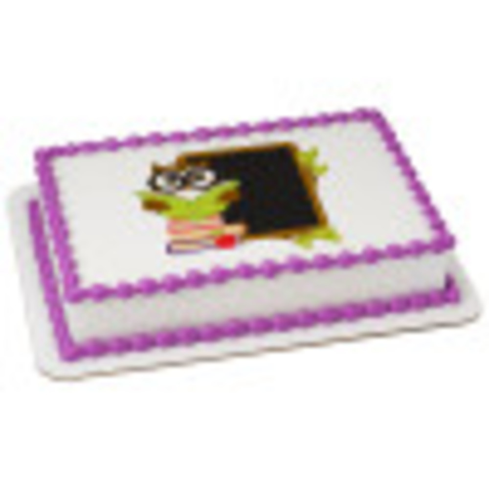 Order Owl with Blackboard Edible Image® by PhotoCake® Cake from