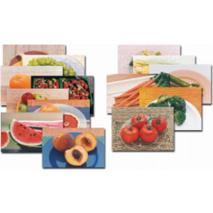 Fruits & Vegetables Real Life Learning Poster Set, Set of 14
