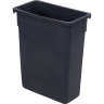 Carlisle, TrimLine, 15 gal, Polyethylene, Gray, Rectangle, Receptacle