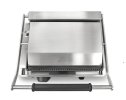 120-volt single panini sandwich grill with cast-iron grooved plates and NEMA 5-15P Plug