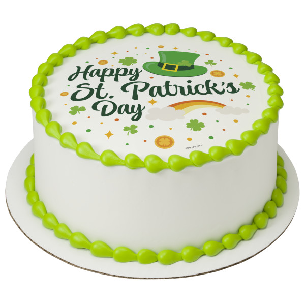 Happy St. Patrick's Day PhotoCake® Edible Image®