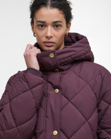 Pufferjacke Kailyn Black Cherry/Muted Tartan