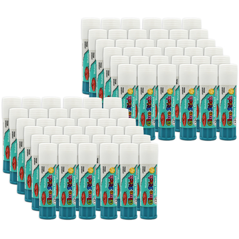 Charles Leonard Economy Glue Stick .28 oz., Clear, Pack of 72 - Zuma