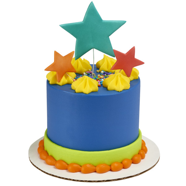 Stars - Red 3 Free Gum Paste Layon