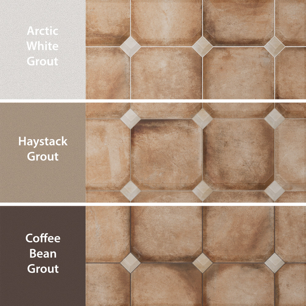 Laverton Octagon Natural with Taco Arena 7-7/8 in. x 7-7/8 in. Porcelain Floor and Wall Tile