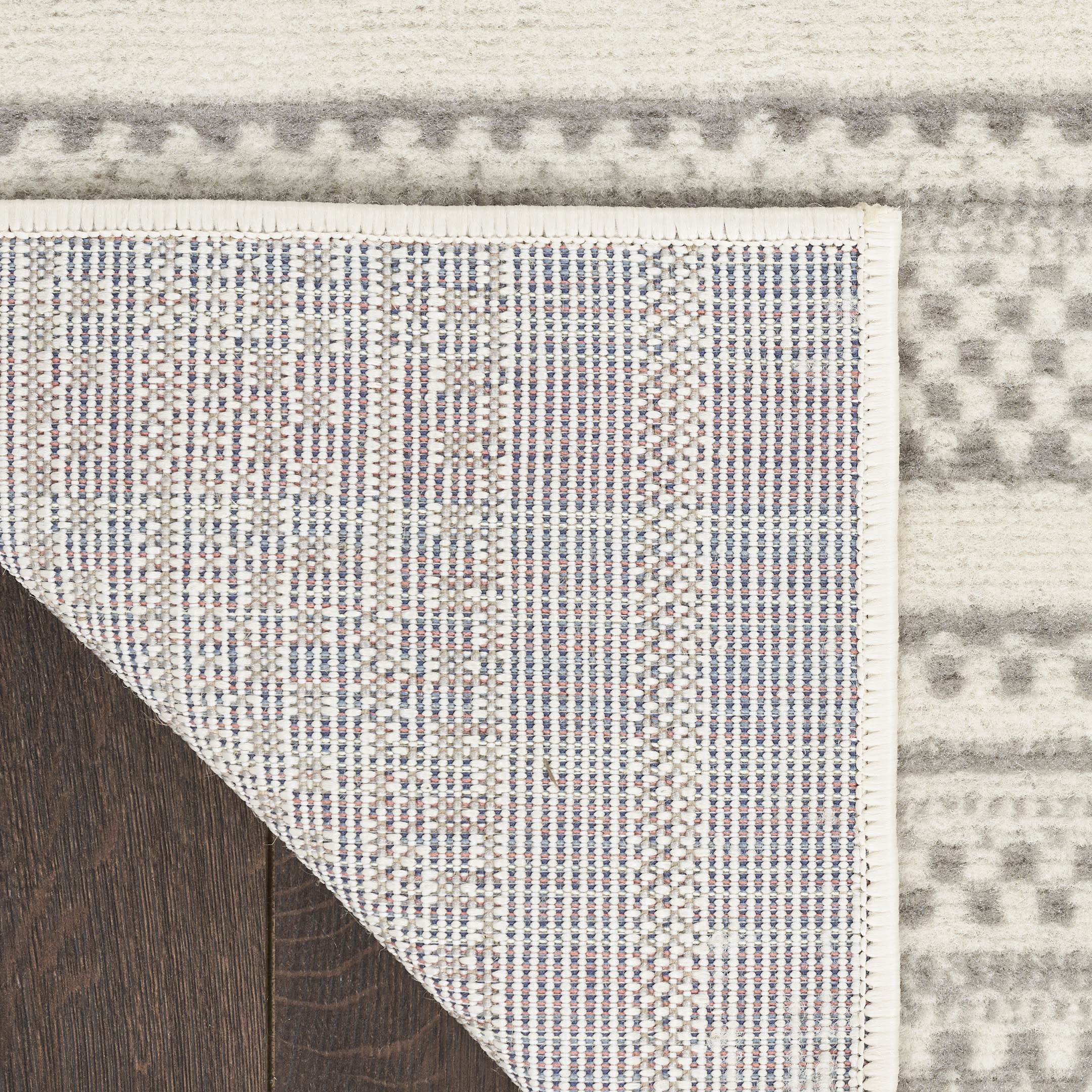 Nourison Grafix 2'3" x 7'6" Ivory Grey Modern Indoor Rug