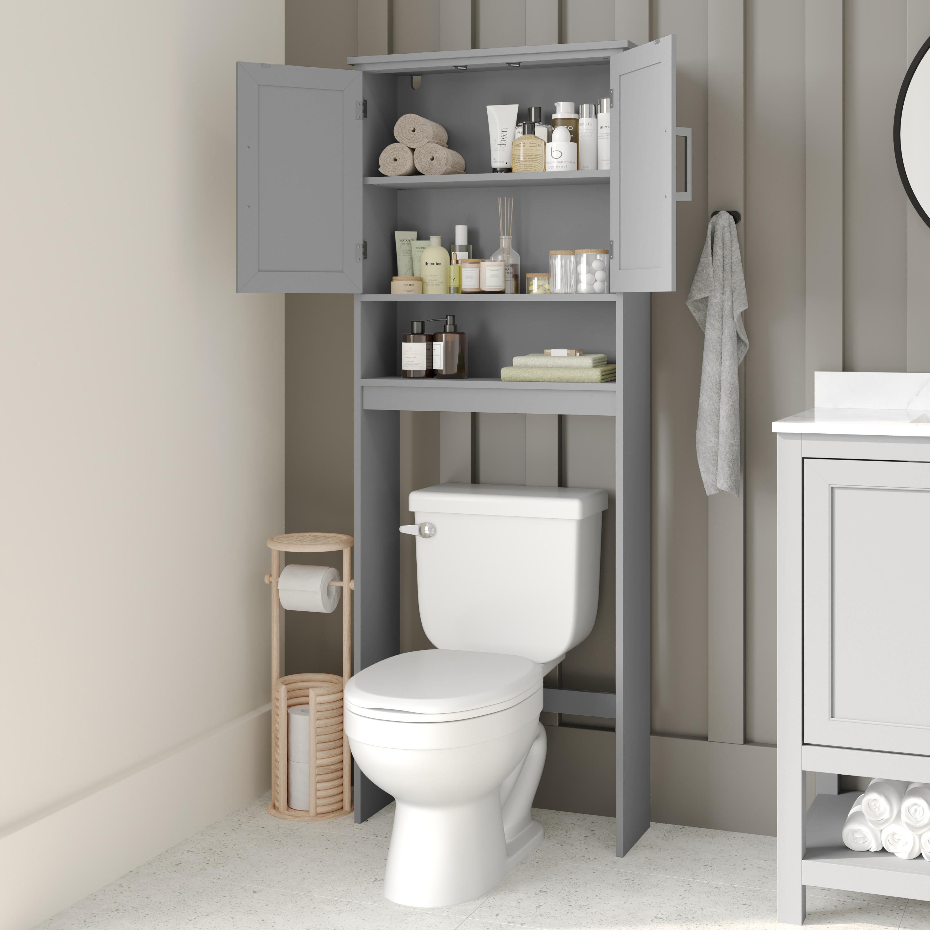 Vesta Over the Toilet Cabinet Storage Bathroom Organizer with In-Cabinet Adju... - Picture 19 of 25