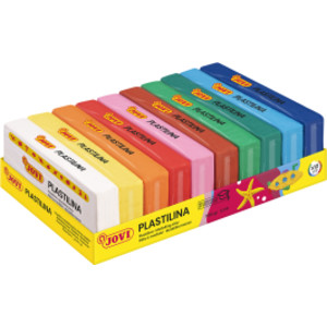 Plastilina Modeling Clay, Assorted Colors, 15 Bars (150 g Each), Non-Drying Reusable Modeling Clay