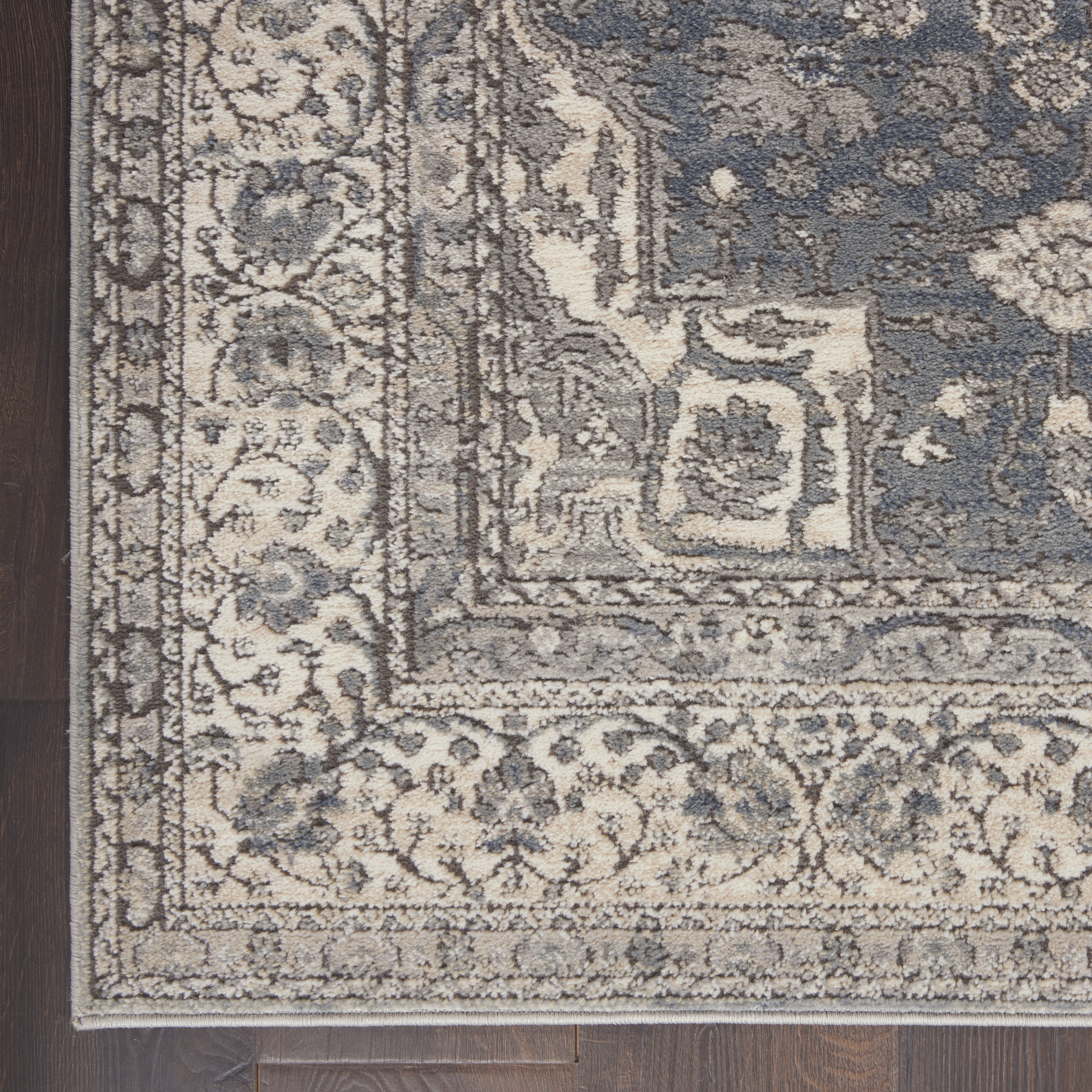 Nourison Quarry 7'10" x 9'10" Grey Ivory Vintage Indoor Rug