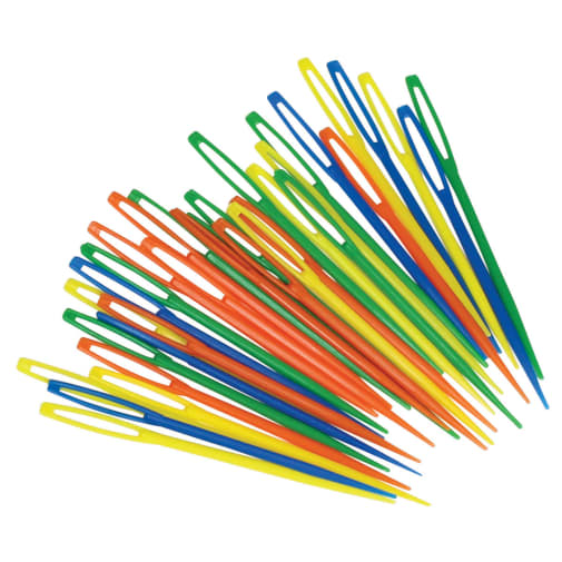 Lacing Needles, Plastic, Rounded Tip, 32/pkg