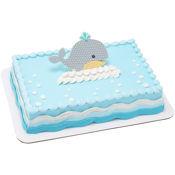 Large Grey Baby Whales - Red 3 Free Sweet Décor® Edible Decorations