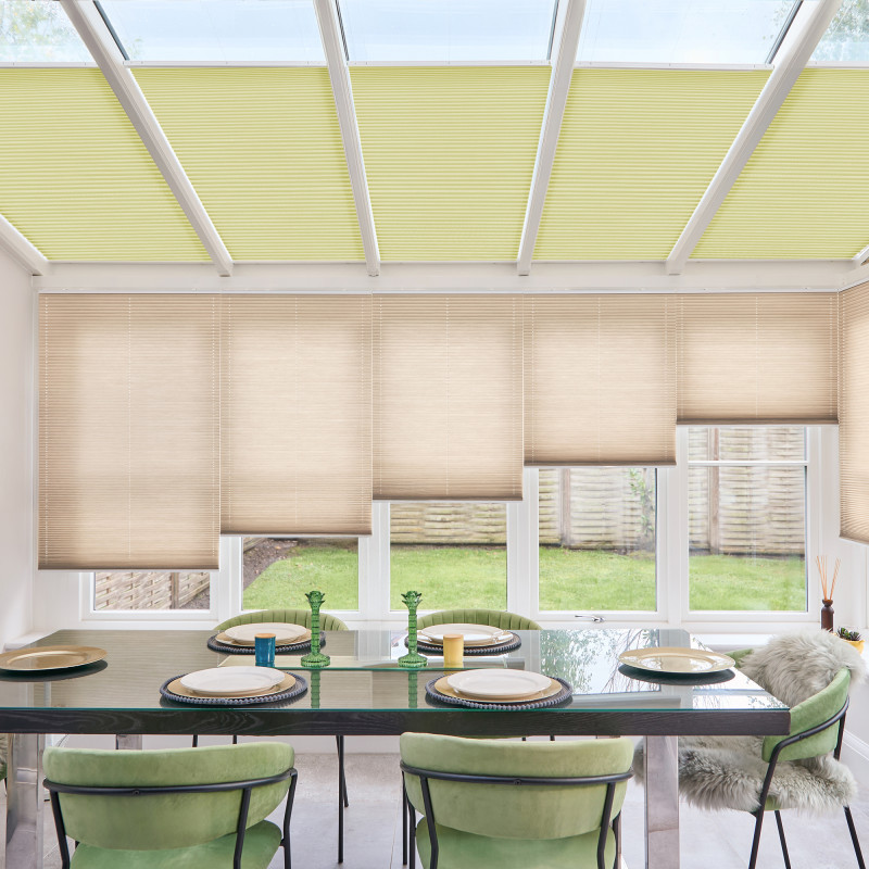 Thermashade Blackout Cream Pleated blind