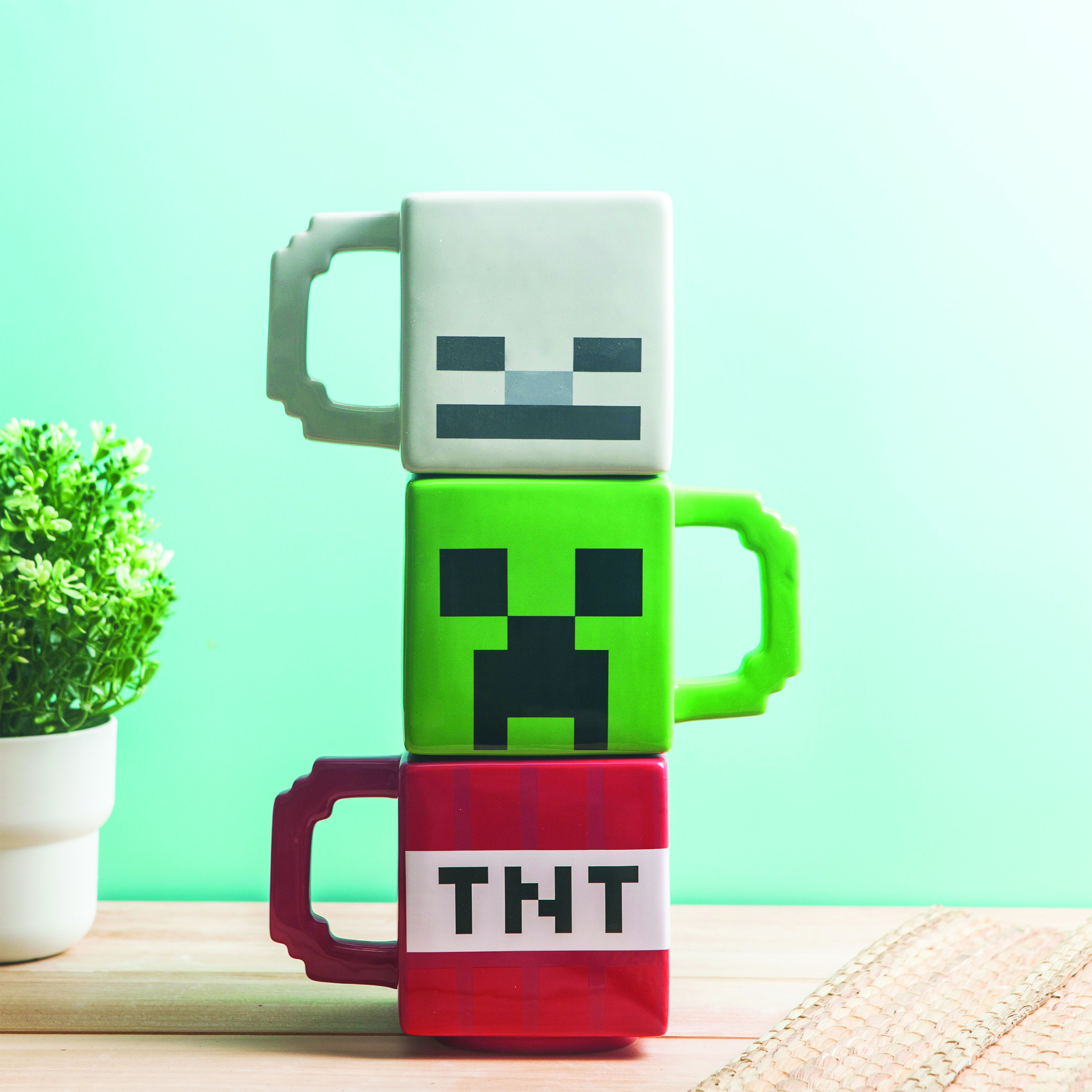 Minecraft Ceramic Coffee Mug, TNT, Skeletons and Creeper, 3-piece set slideshow image 8