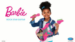 Barbie Rock Star Guitar, Interactive Electronic Toy Guitar with Lights, Sounds, and Microphone,  Kids Toys for Ages 3 Up, Gifts and Presents - image 2 of 11