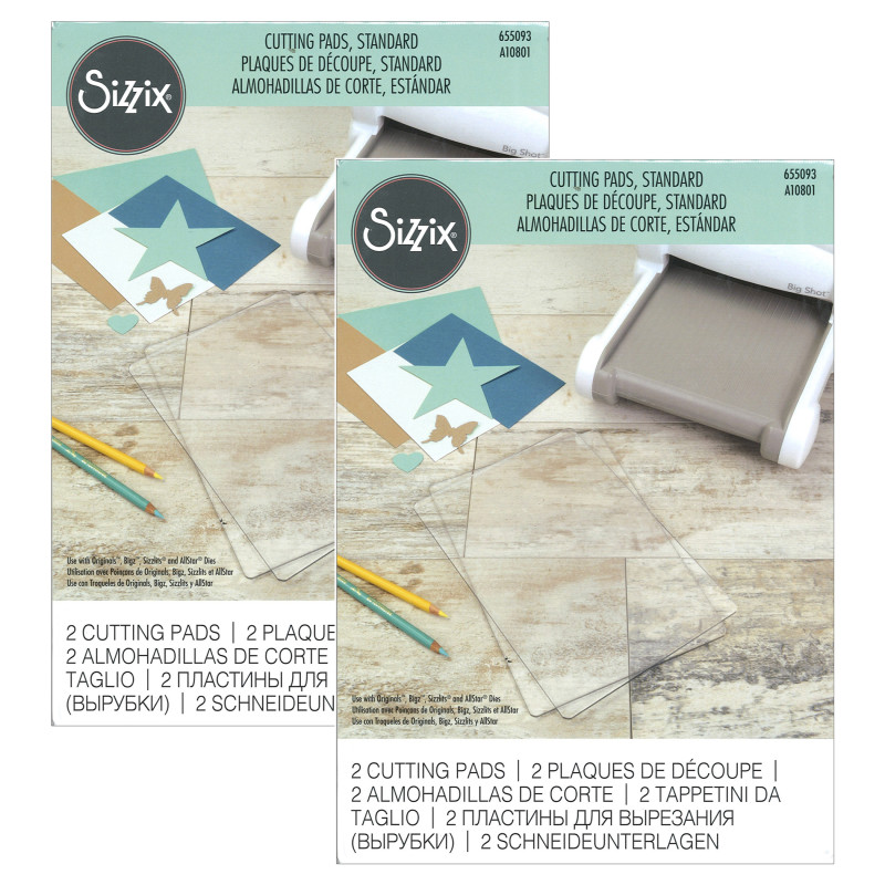 Sizzix Accessory - Cutting Pads, Standard, 2 Per Pack, 2 Packs