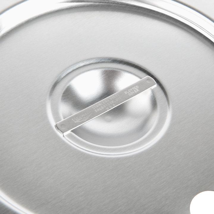 Stainless steel slotted cover for double boiler inset