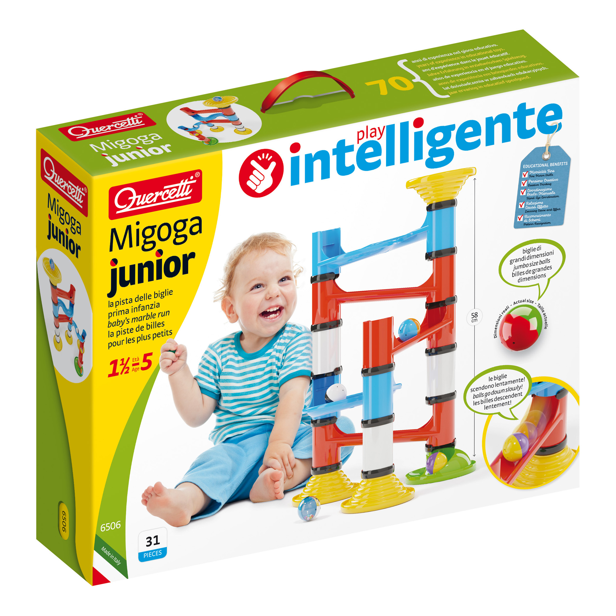 Quercetti Migoga Junior, Baby's Marble Run image number null