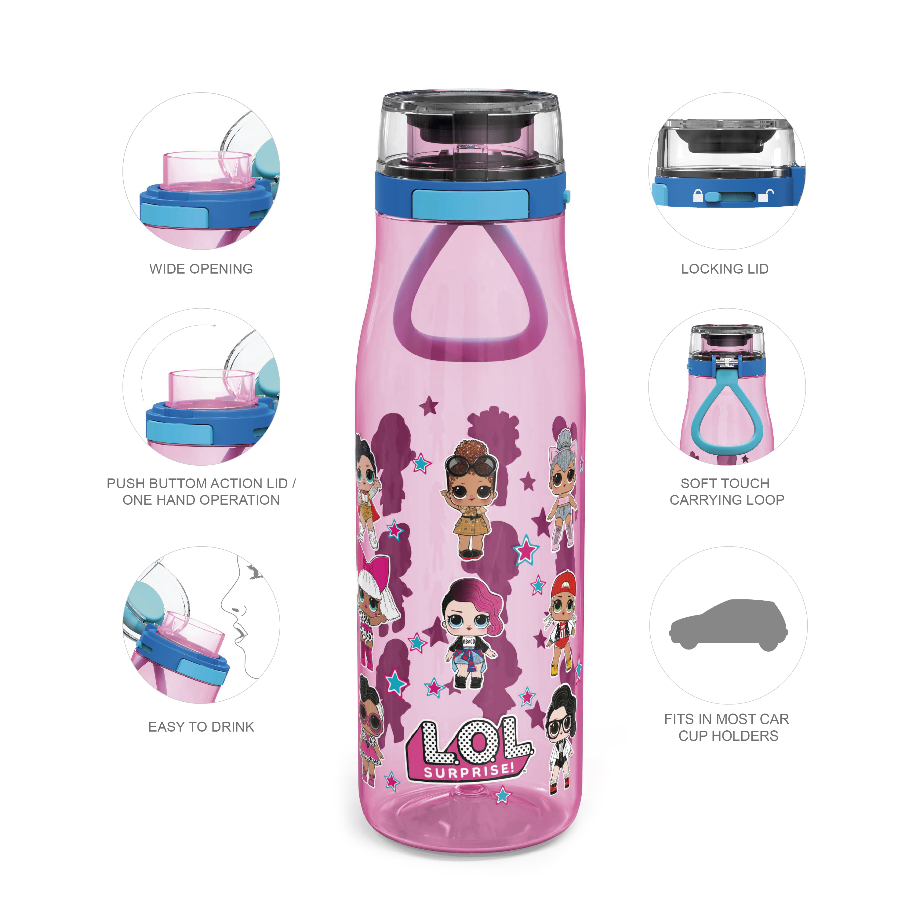 LOL Surprise 25 ounce Water Bottle, Favorite LOL Characters, 3-piece set slideshow image 6 LOL Surprise 25 ounce Water Bottle, Favorite LOL Characters, 3-piece set slideshow image 6