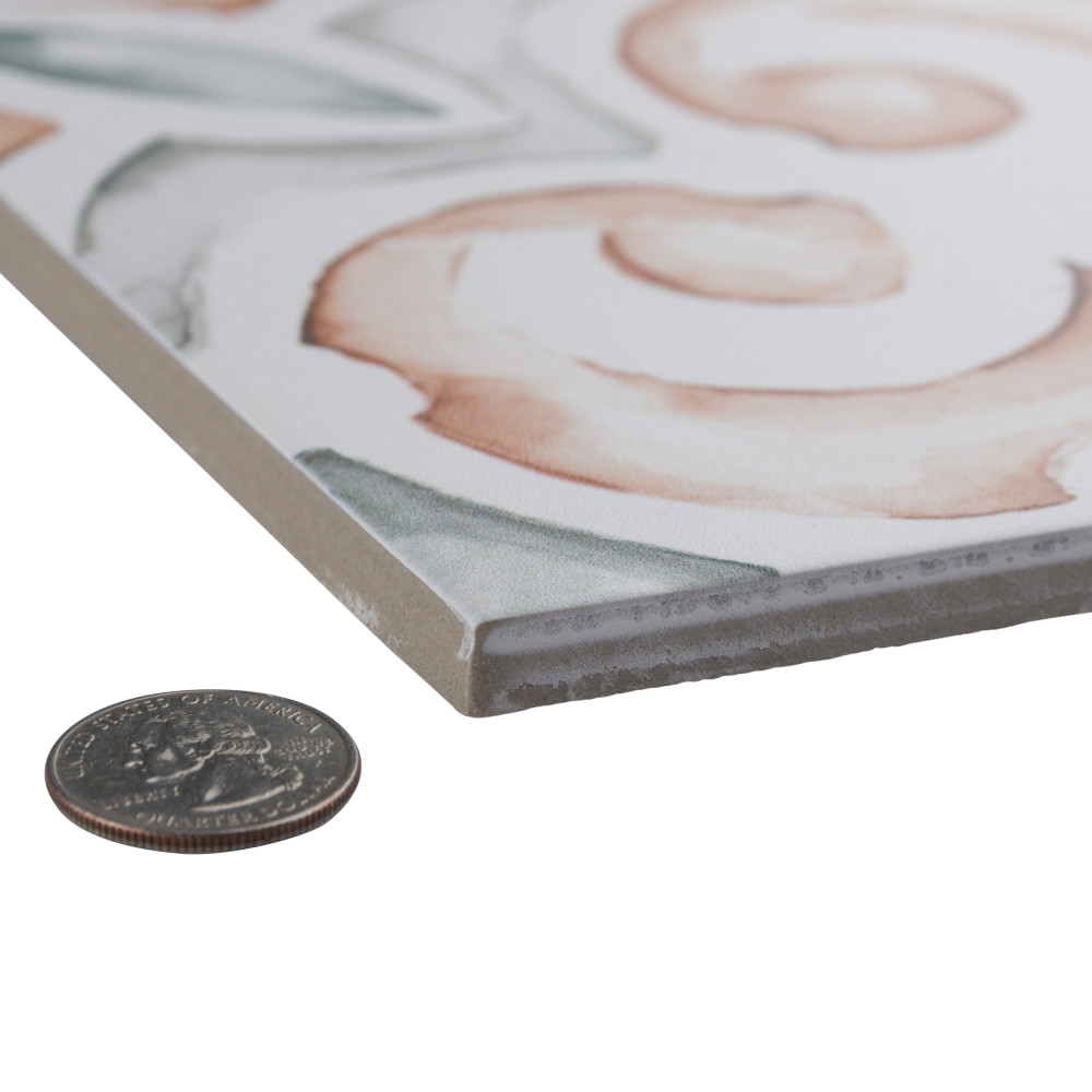 Saint Germain Chaud Deco Simone 5-3/4 in. x 5-3/4 in. Porcelain Floor and Wall Tile