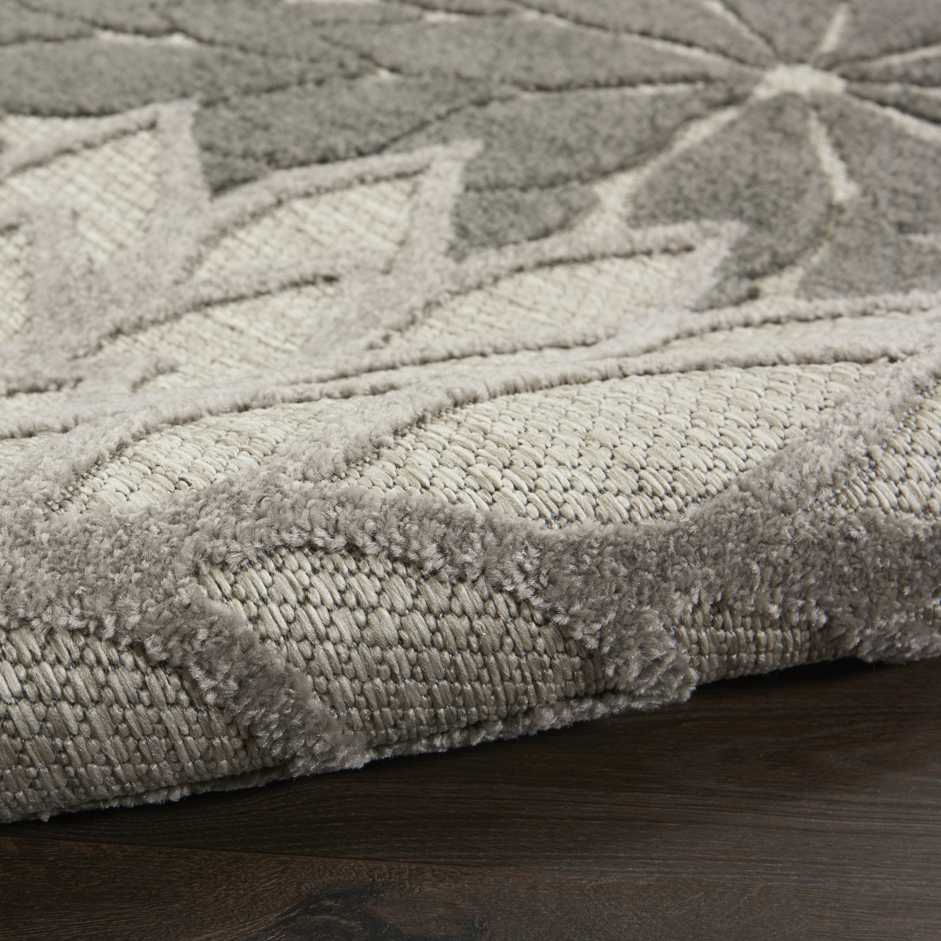 Nourison Aloha 6' x 9' Silver Grey Tropical Rug