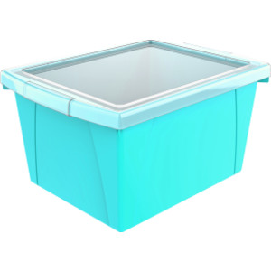 4 Gallon Storage Bin with Lid, Teal
