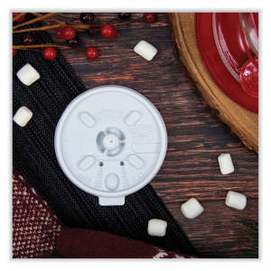 Dart, Lift n' Lock Plastic Hot Cup Lids, Fits 8 oz Cups, White