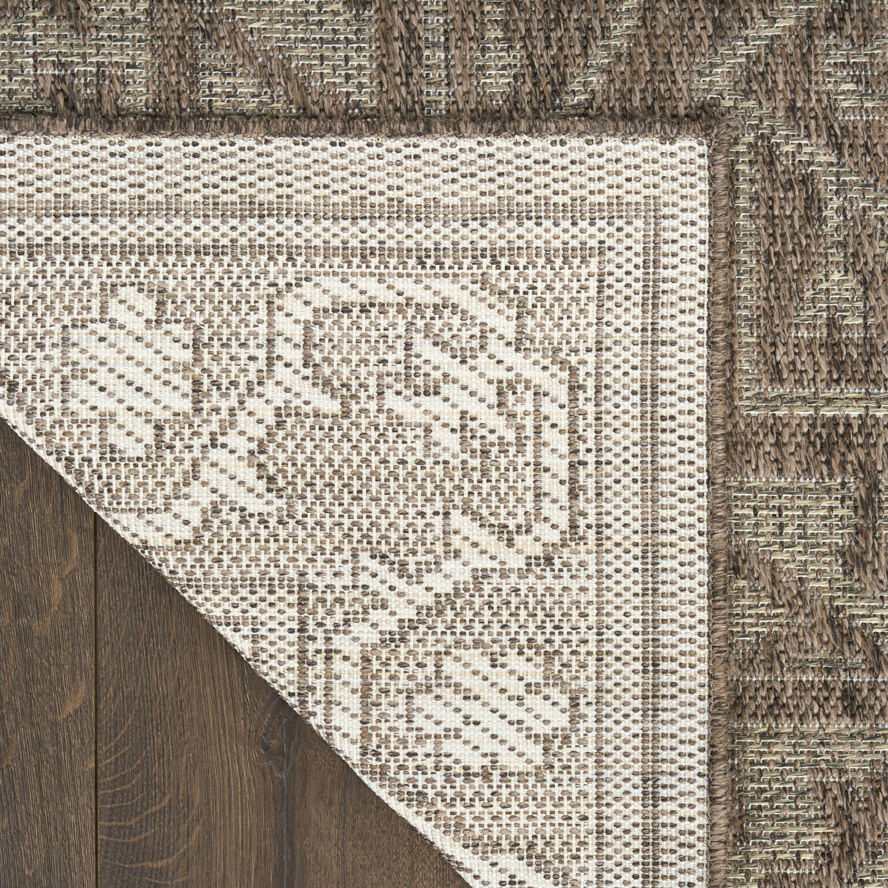 Nourison Tulum 2'2" x 8' Brown Outdoor Rug