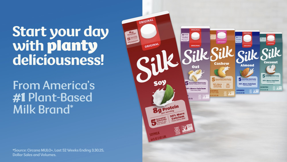 thumbnail video image 2 of Silk Dairy Free, Gluten Free Organic Unsweet Soy Milk, Plant Based Milk Half Gallon, 64 fl oz, 2 of 15