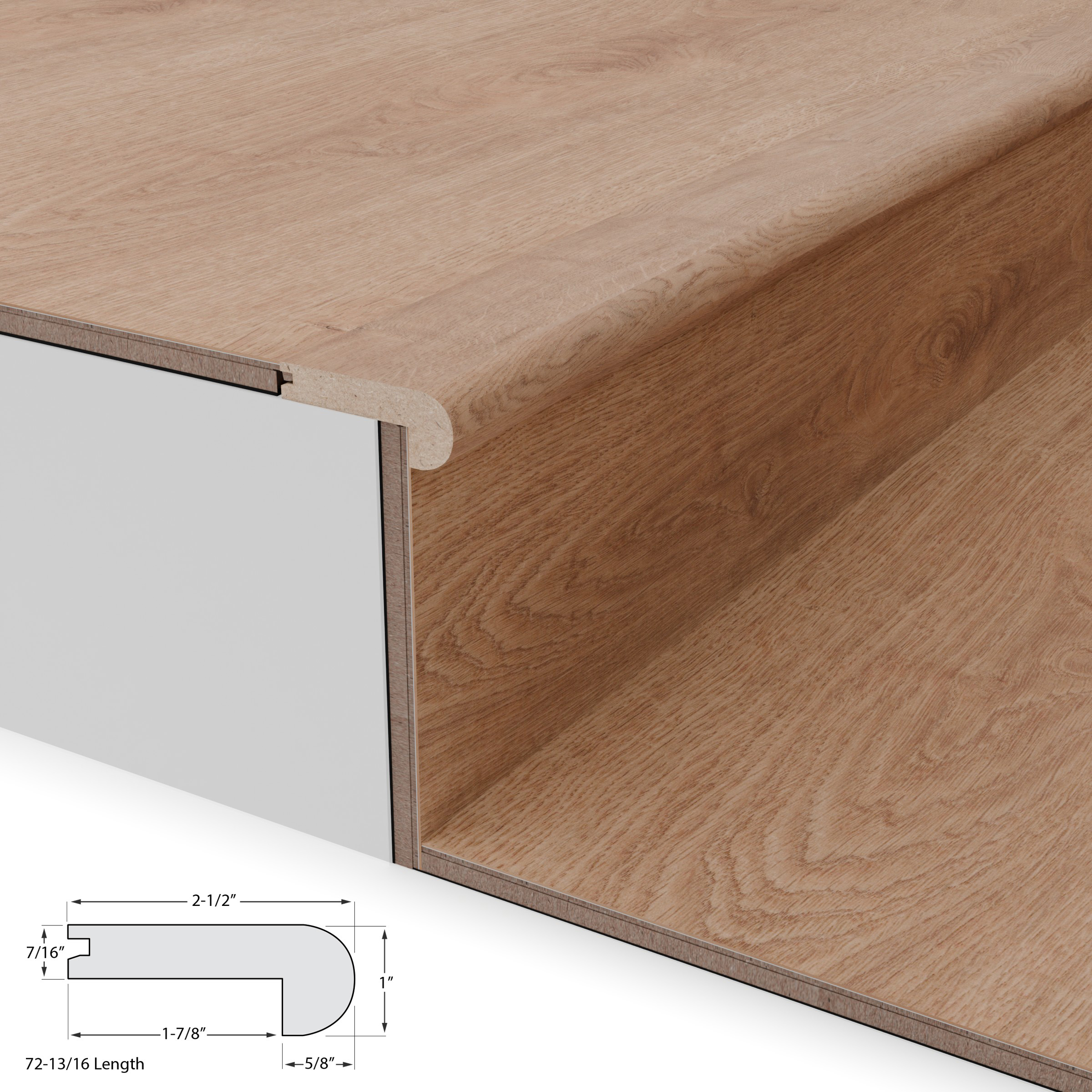 Belmont Bluffs Stair Nosing Flush 12mm view 3