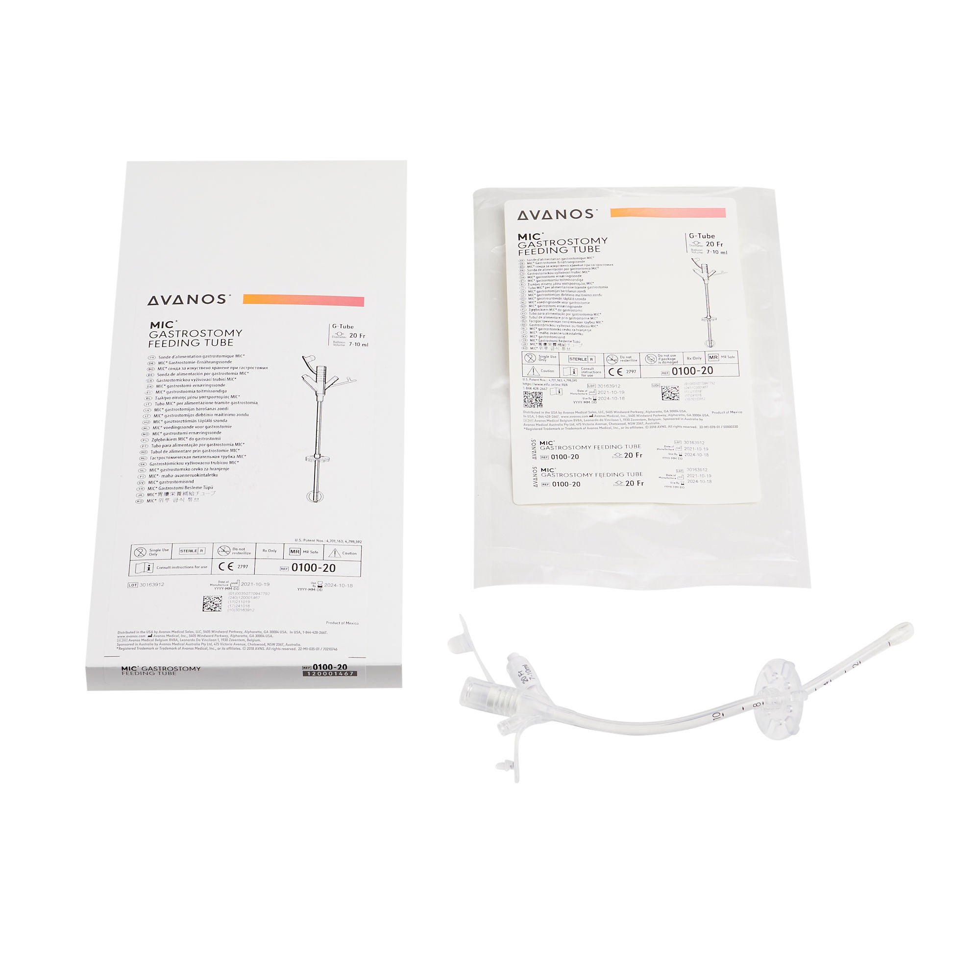 Mic® Gastrostomy Feeding Tube, 20 Fr.