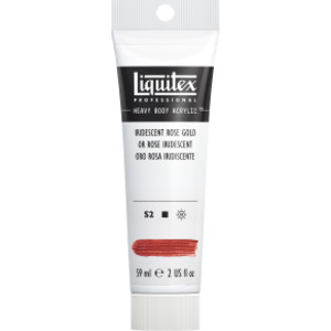 Professional Heavy Body Acrylic Paint, 59 mL Tube, Iridescent Rose Gold