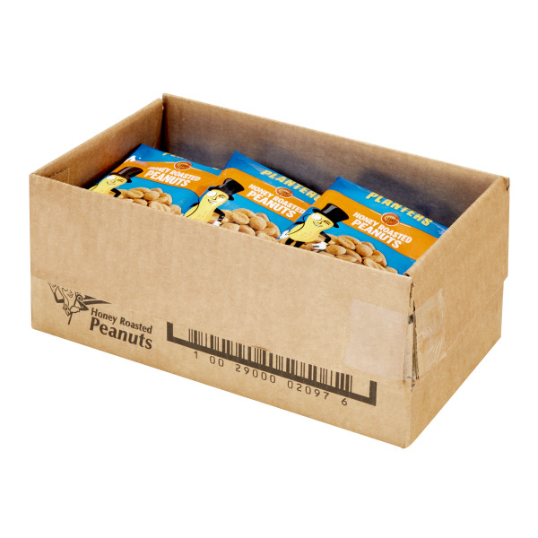 PLANTERS(r) Honey Roasted Peanuts 12/4oz . C1RM - Front Right Open Case (Hi Res)