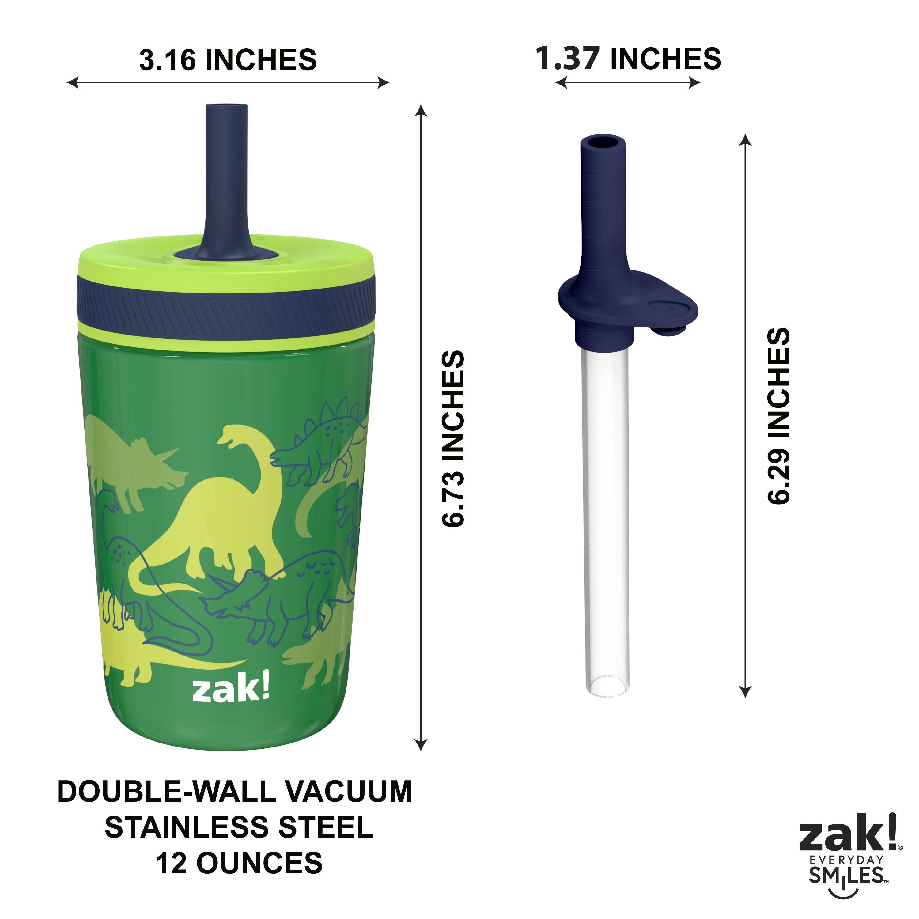 Zak Hydration 15  ounce Plastic Tumbler, Dino Camo, 3-piece set slideshow image 9