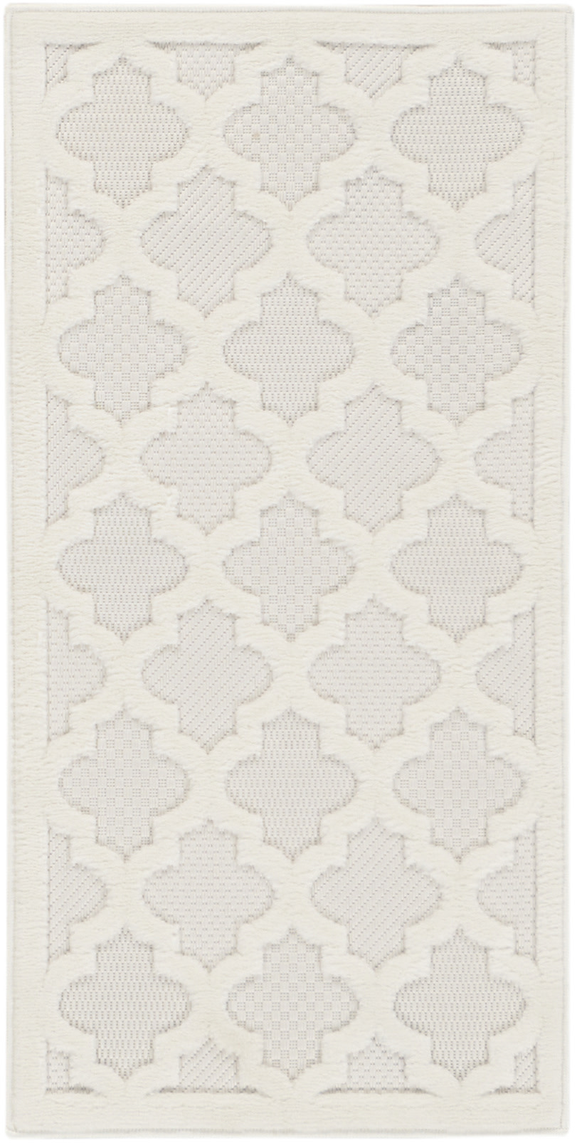 Nourison Easy Care 2' x 4' Ivory White Modern Rug