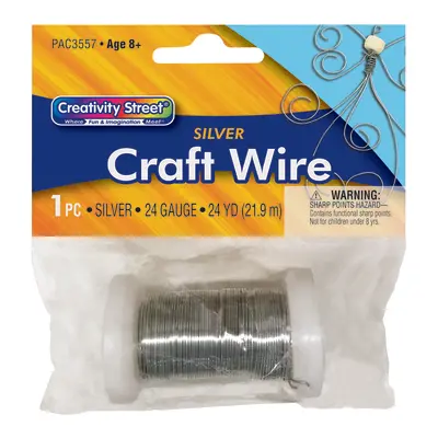 Creativity Street  Craft Wire, Silver,  24 Gauge, 24 Yards, 1 Count
