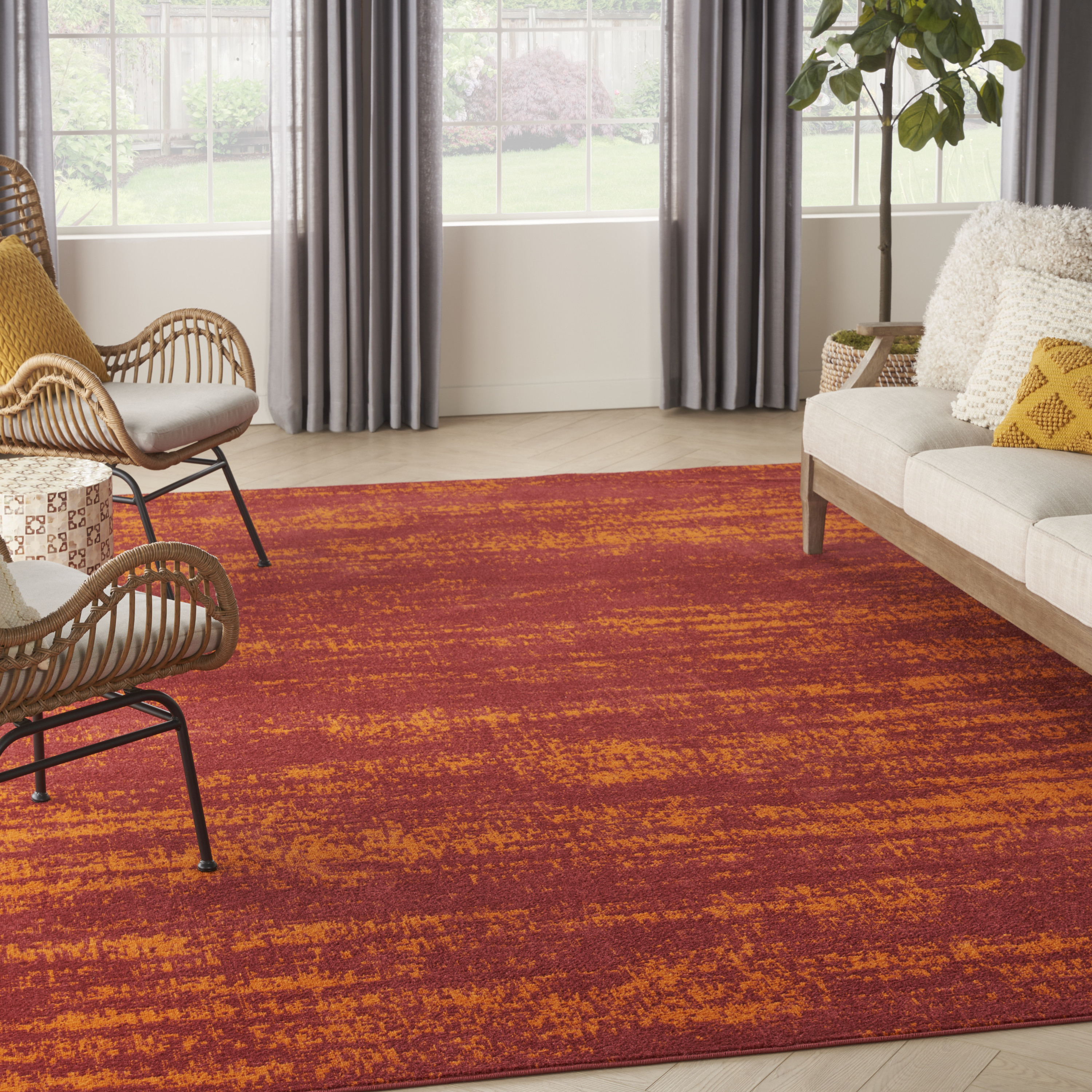 Nourison Nourison Essentials 8' x 10' Red Modern Rug